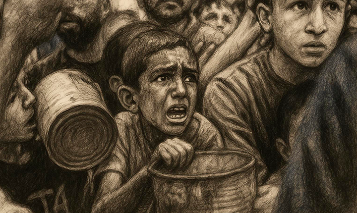 Barbárie: tanques israelenses disparam contra palestinos famintos
