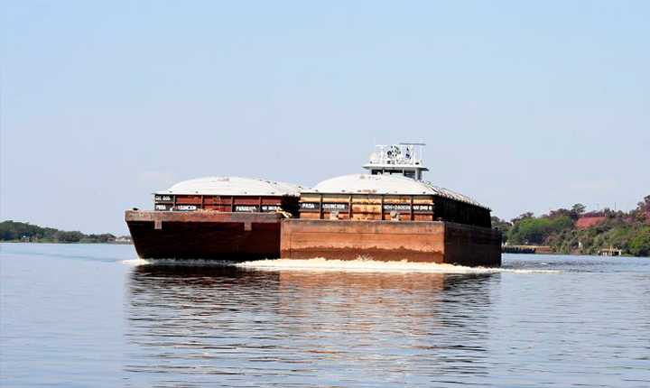 Exportações pelo rio Paraguai somam 4,5 milhões de toneladas no 1º semestre