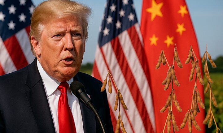 Trump pressiona China a comprar mais soja e ameaça agro brasileiro