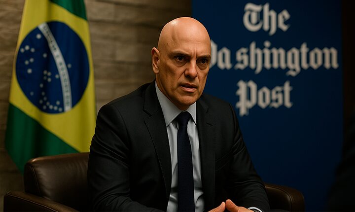 “Não vamos recuar”, diz Alexandre de Moraes ao Washington Post