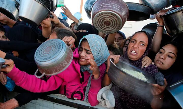 Fome mata um palestino a cada seis horas em Gaza
