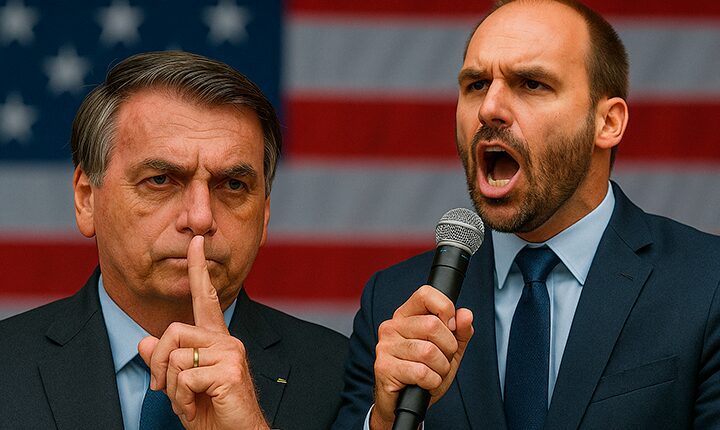 Bolsonaro tenta conter Eduardo nos EUA para salvar a própria pele no Brasil