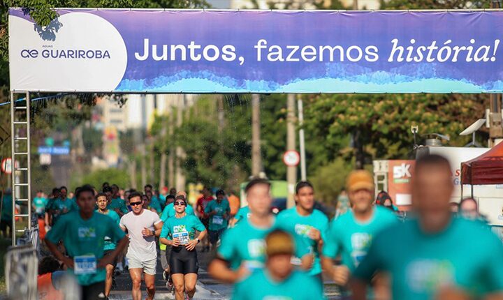 Com 144 mil copos de água, bebedouro e chuveirões, Águas Guariroba garante hidratação na Corrida do Pantanal