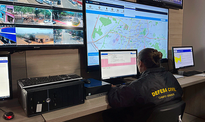 Defesa Civil emite alerta de tempestade em Campo Grande