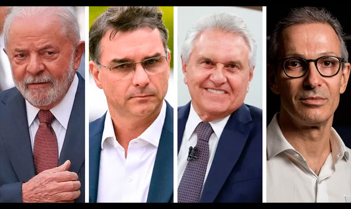 Lula lidera no 1º turno, vence Flávio e empata com Caiado e Zema no 2º